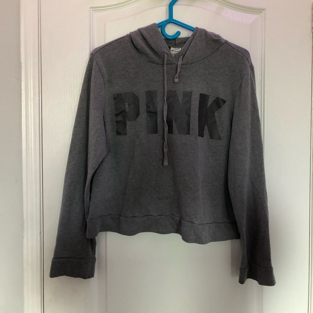 Vs pink cropped hoodie
